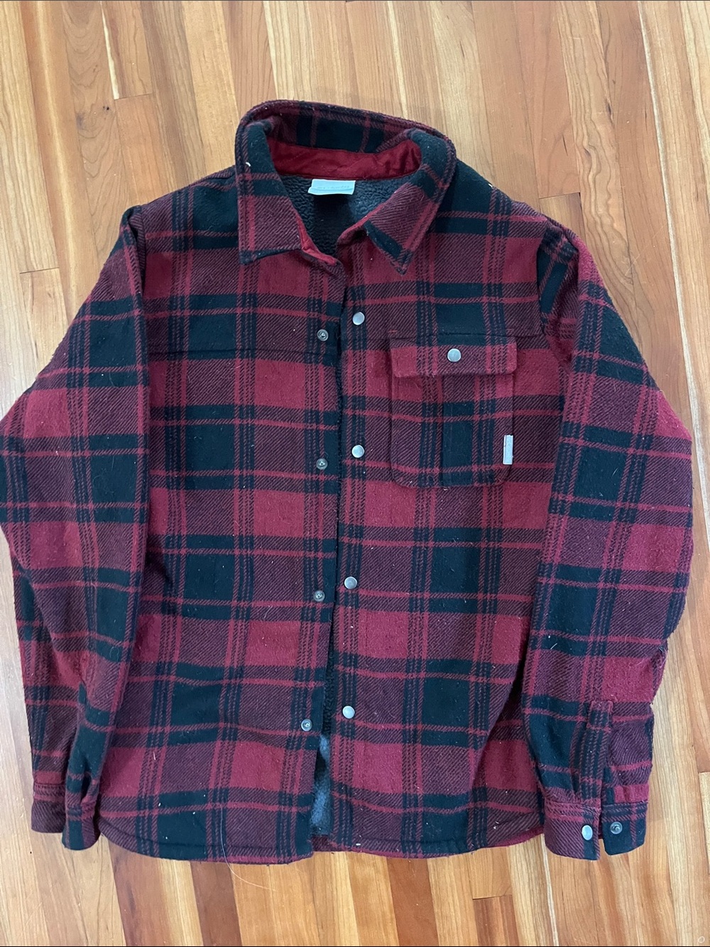 Columbia Red and Black Plaid Kids Shirt-Jacket